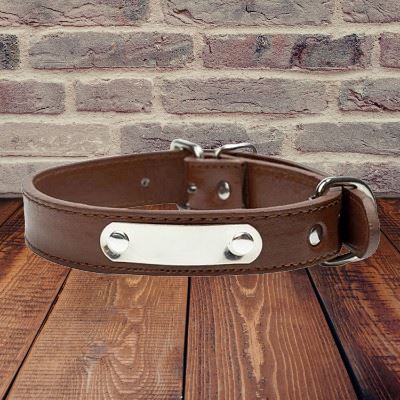 Collier de Chien - LeatherDogCollar™ - Marron - ChienBaroudeur