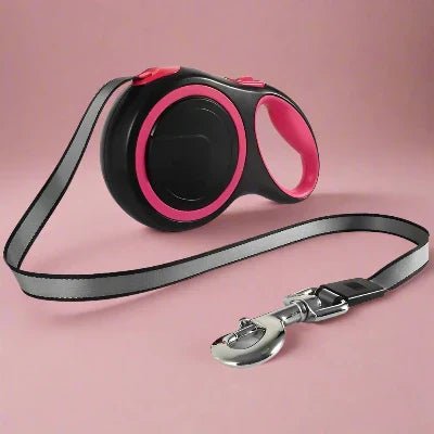 Laisse de chien - MaxLeash™ - Rose - ChienBaroudeur